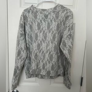 Bobeau Lace Deatiles Sweater